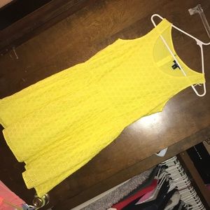 Yellow lace dress